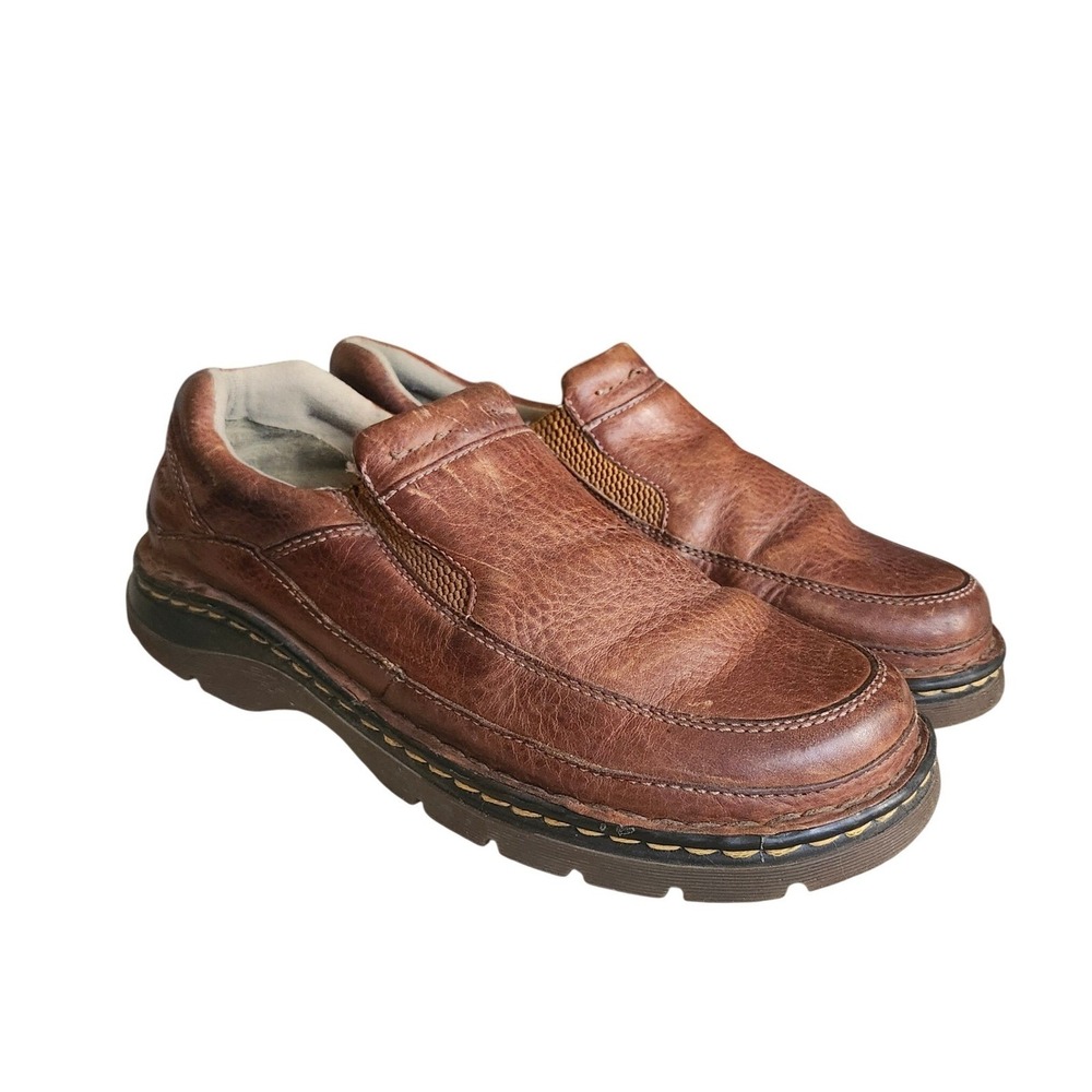 Dr. Martens 11198 Slip On Loafer Mens Size 10 Brown Leather AirWair Lug Sole